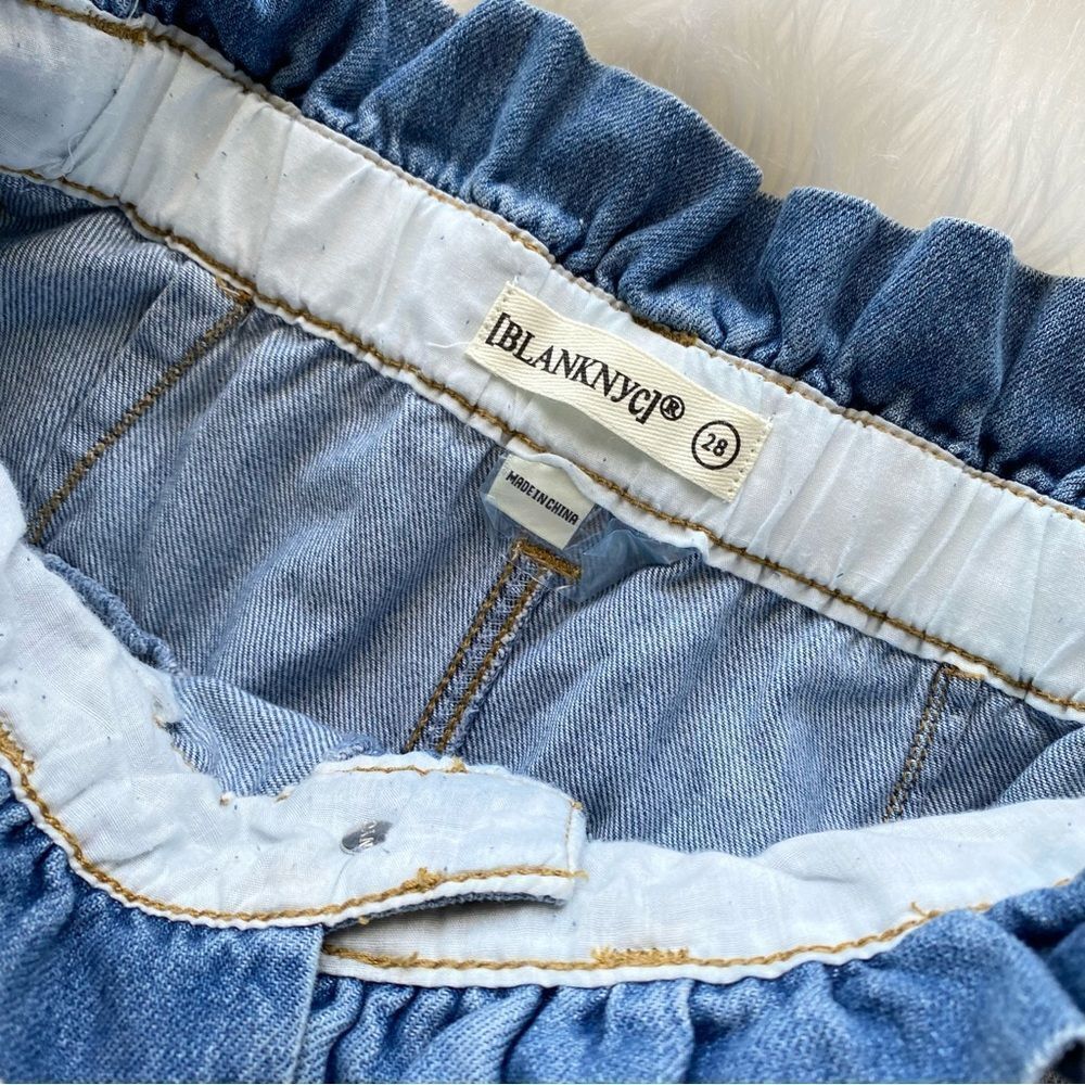 BlankNYC Paper Bag High Rise Baggy Denim Shorts - Picture 2 of 3